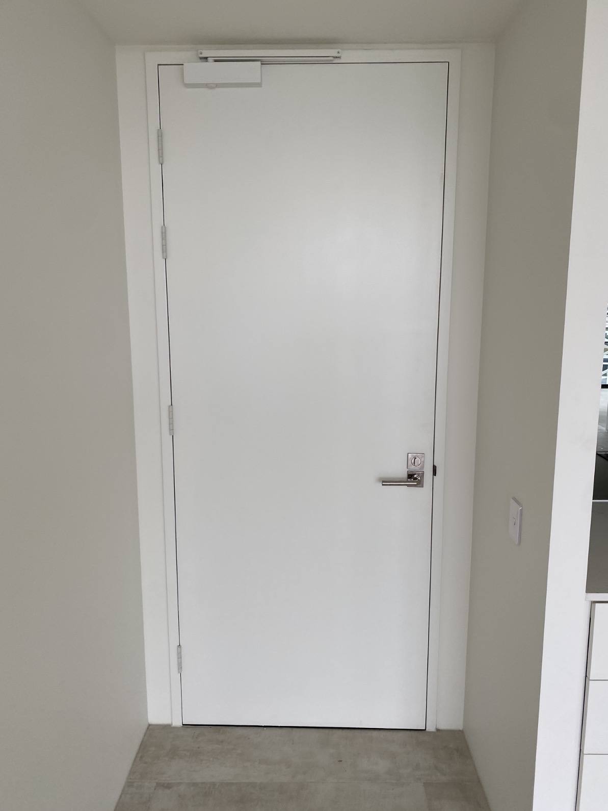 Fire door hardware and closers