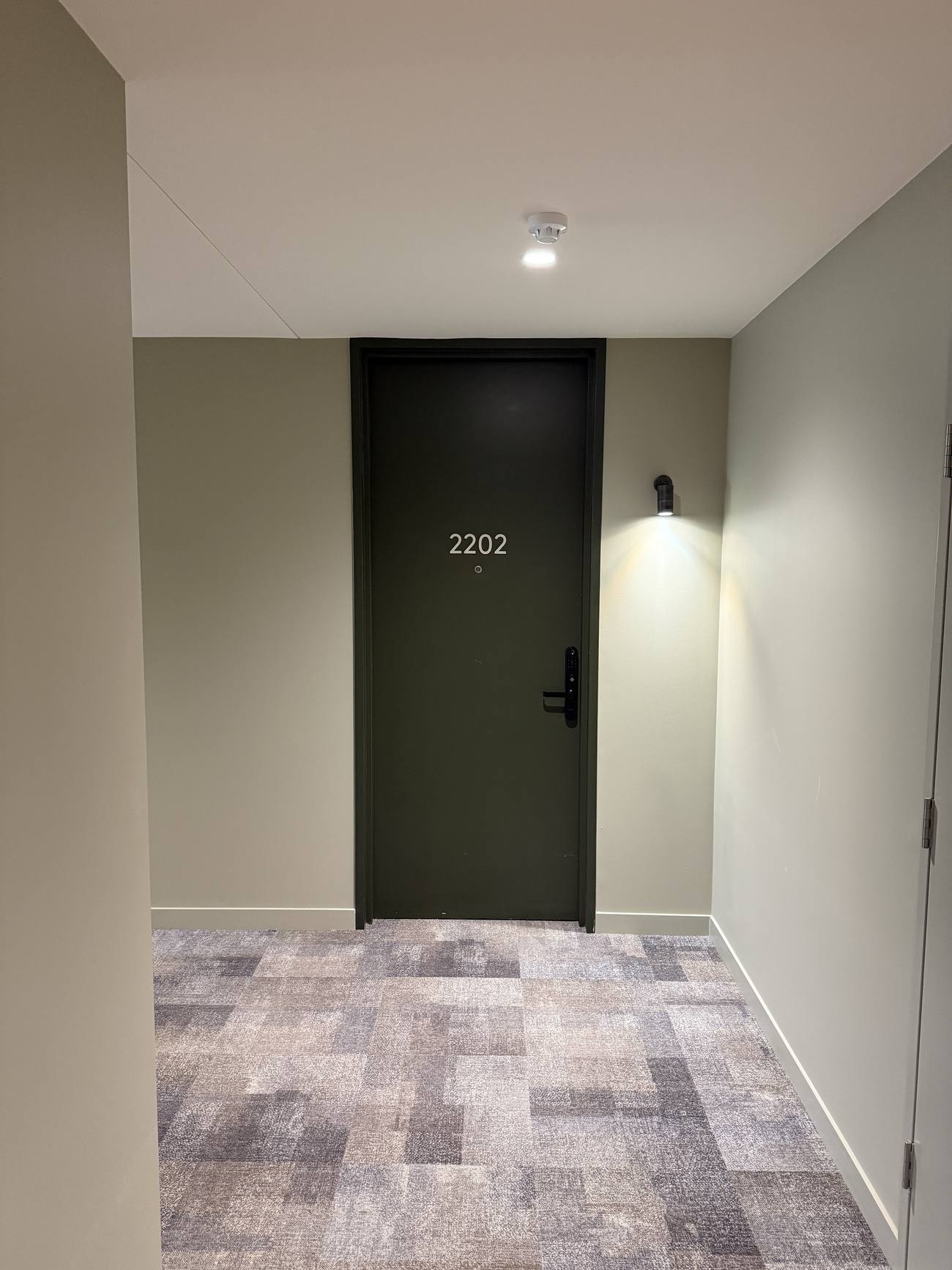 Hotel corridor fire door installed by Element